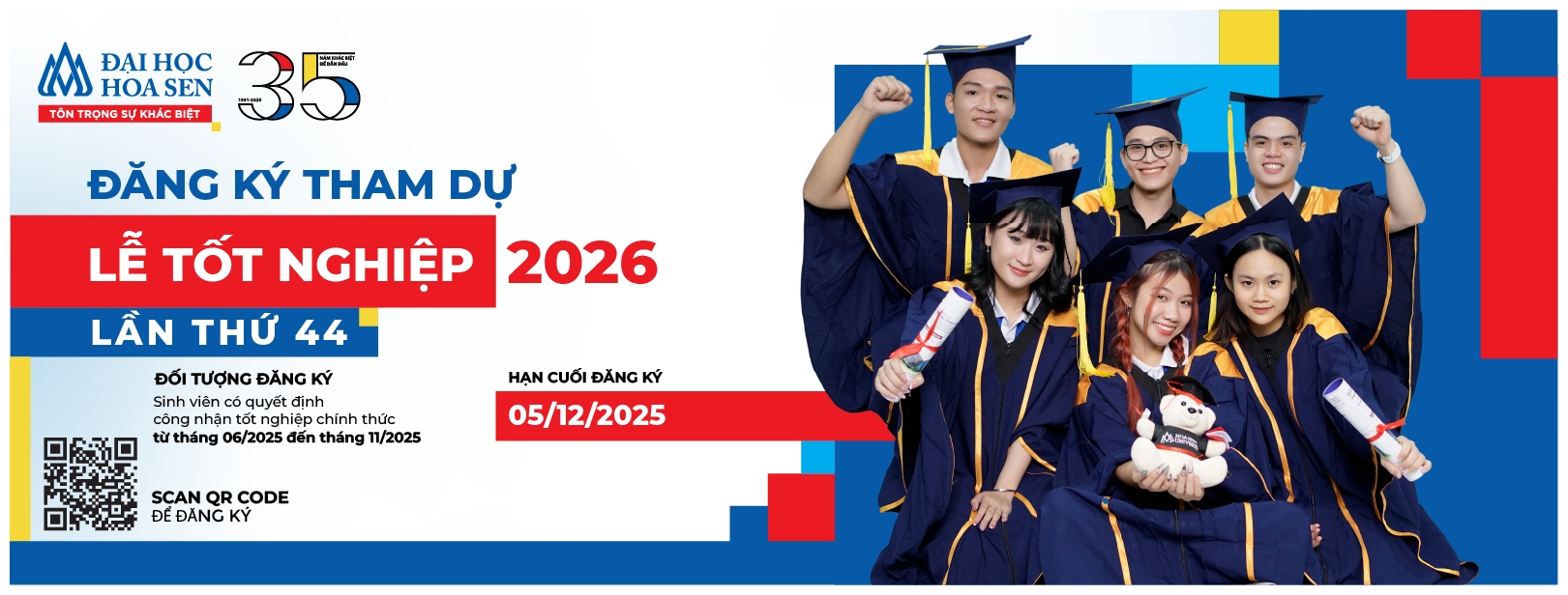 Chờ đón khoảnh khắc đáng nhớ của Tân khoa HSU tại Lễ Tốt nghiệp lần thứ 44 – năm 2026