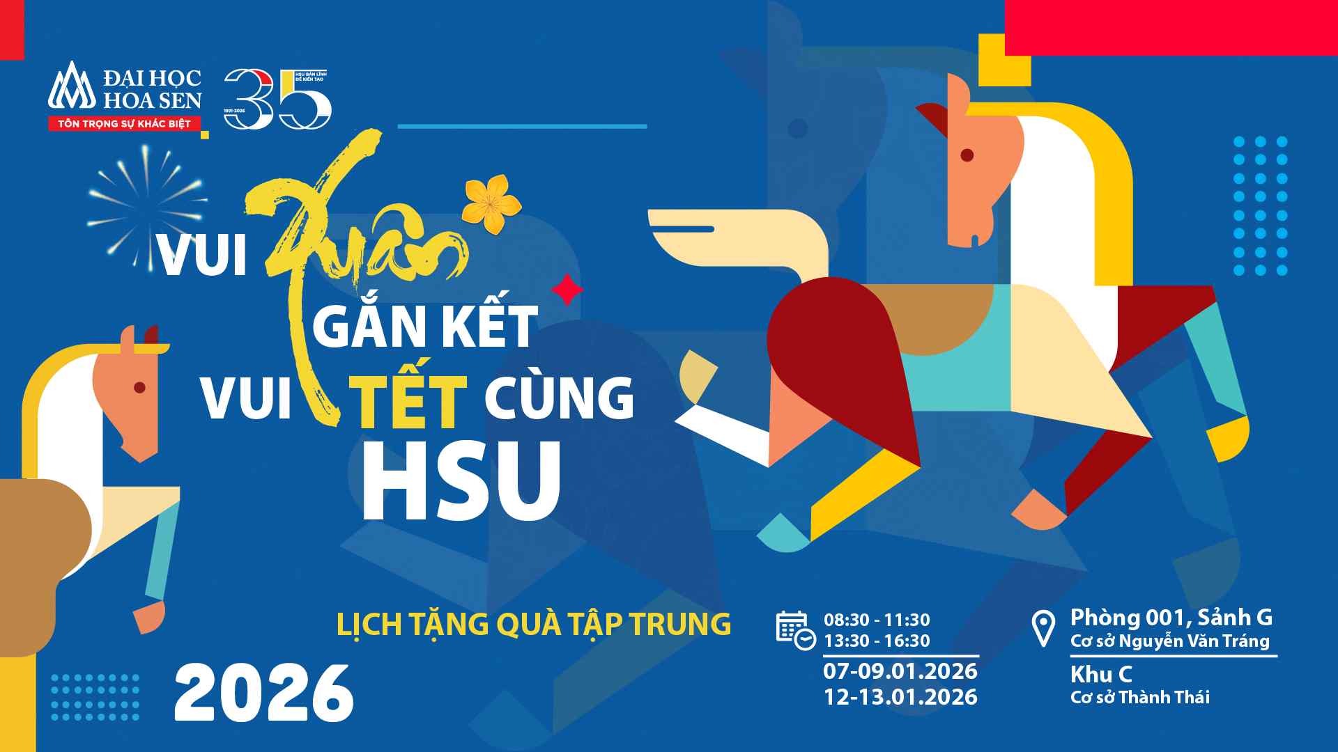 Lịch nhận quà Tết 2026 – Đón xuân rộn ràng cùng quà Tết HSU