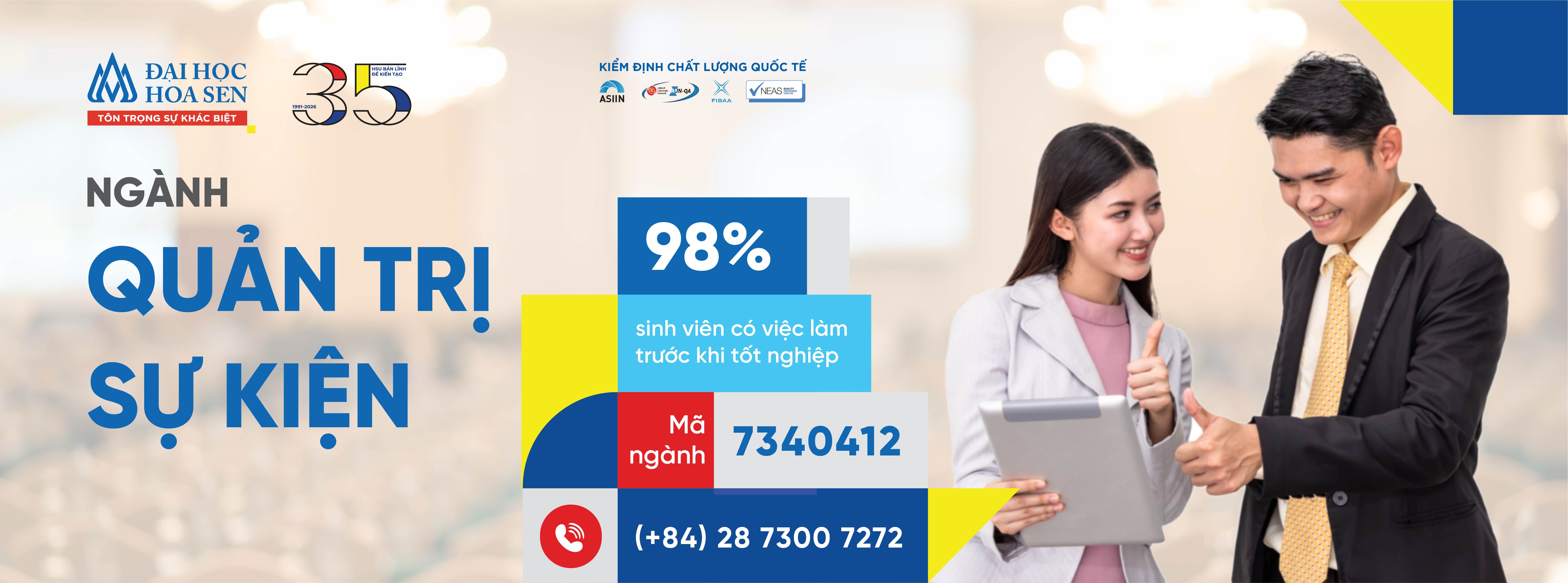 Ngành Quản trị sự kiện - Đại học Hoa Sen - Tuyển sinh 2026