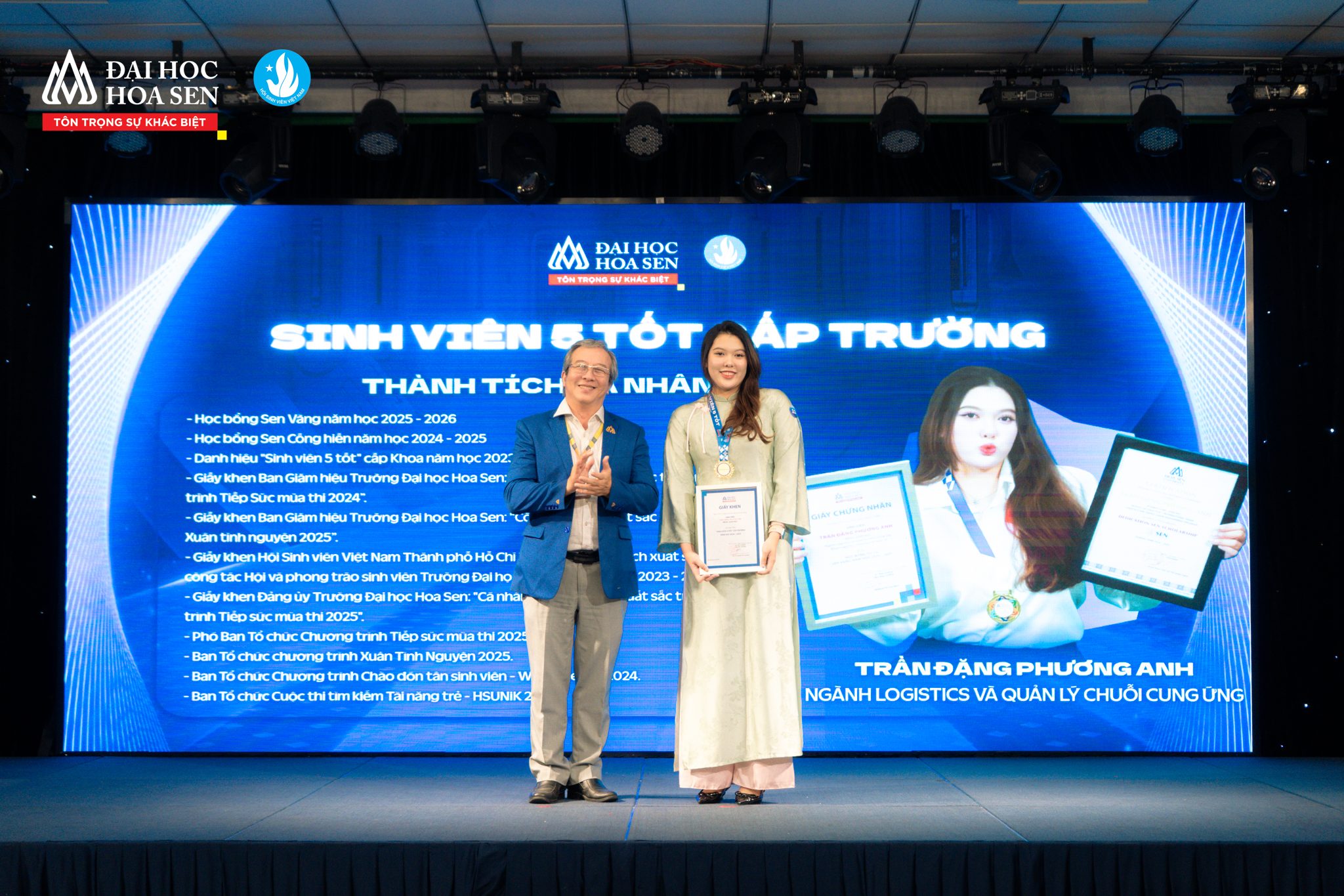 Lễ vinh danh sinh viên 5 tốt Đại học Hoa Sen, năm học 2024-2025