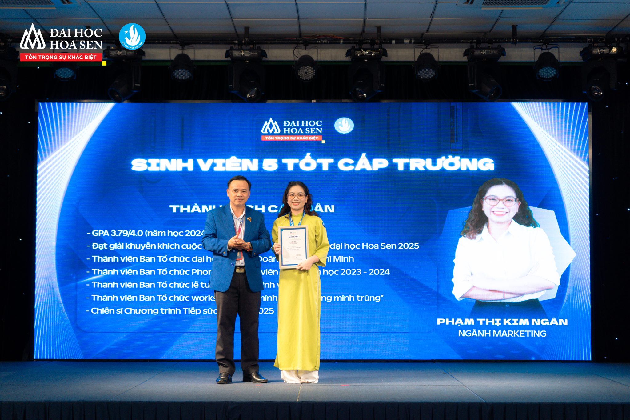 Lễ vinh danh sinh viên 5 tốt Đại học Hoa Sen, năm học 2024-2025