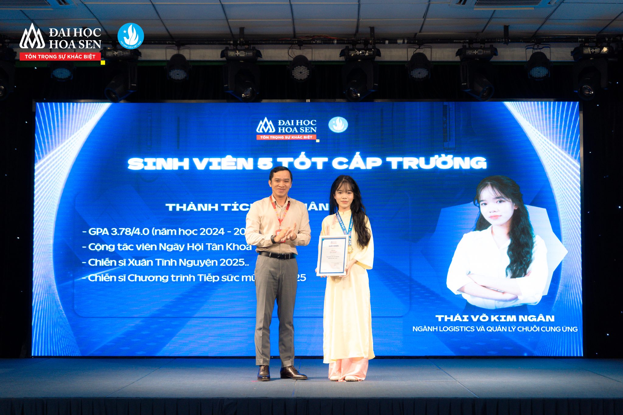 Lễ vinh danh sinh viên 5 tốt Đại học Hoa Sen, năm học 2024-2025