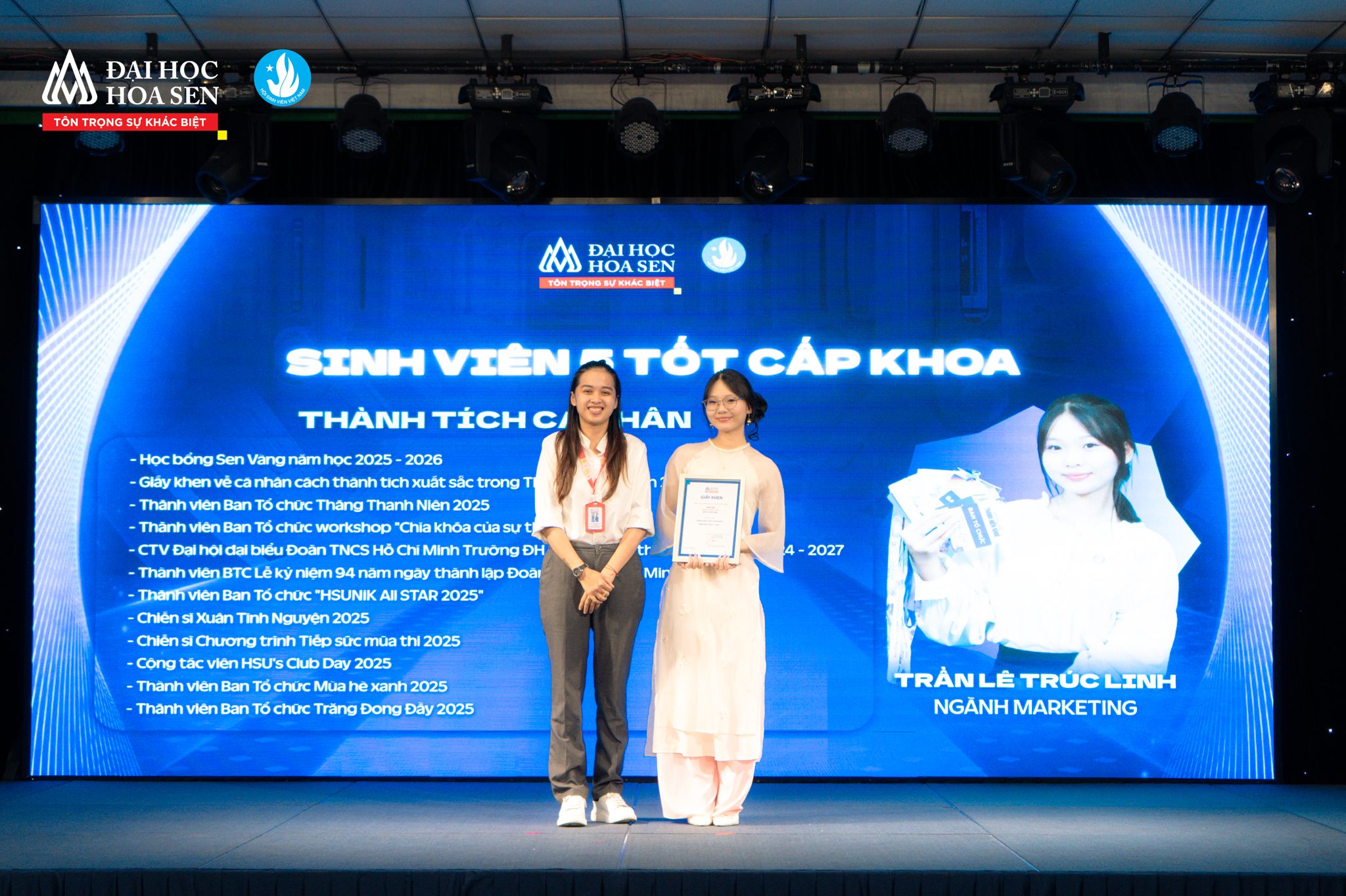 Lễ vinh danh sinh viên 5 tốt Đại học Hoa Sen, năm học 2024-2025