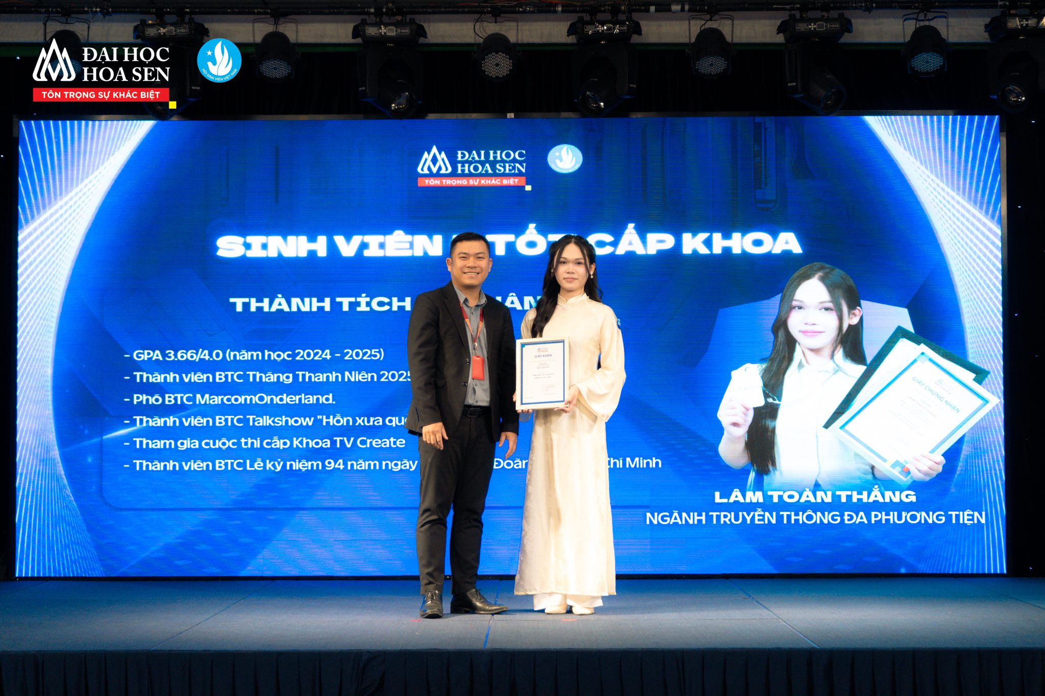 Lễ vinh danh sinh viên 5 tốt Đại học Hoa Sen, năm học 2024-2025