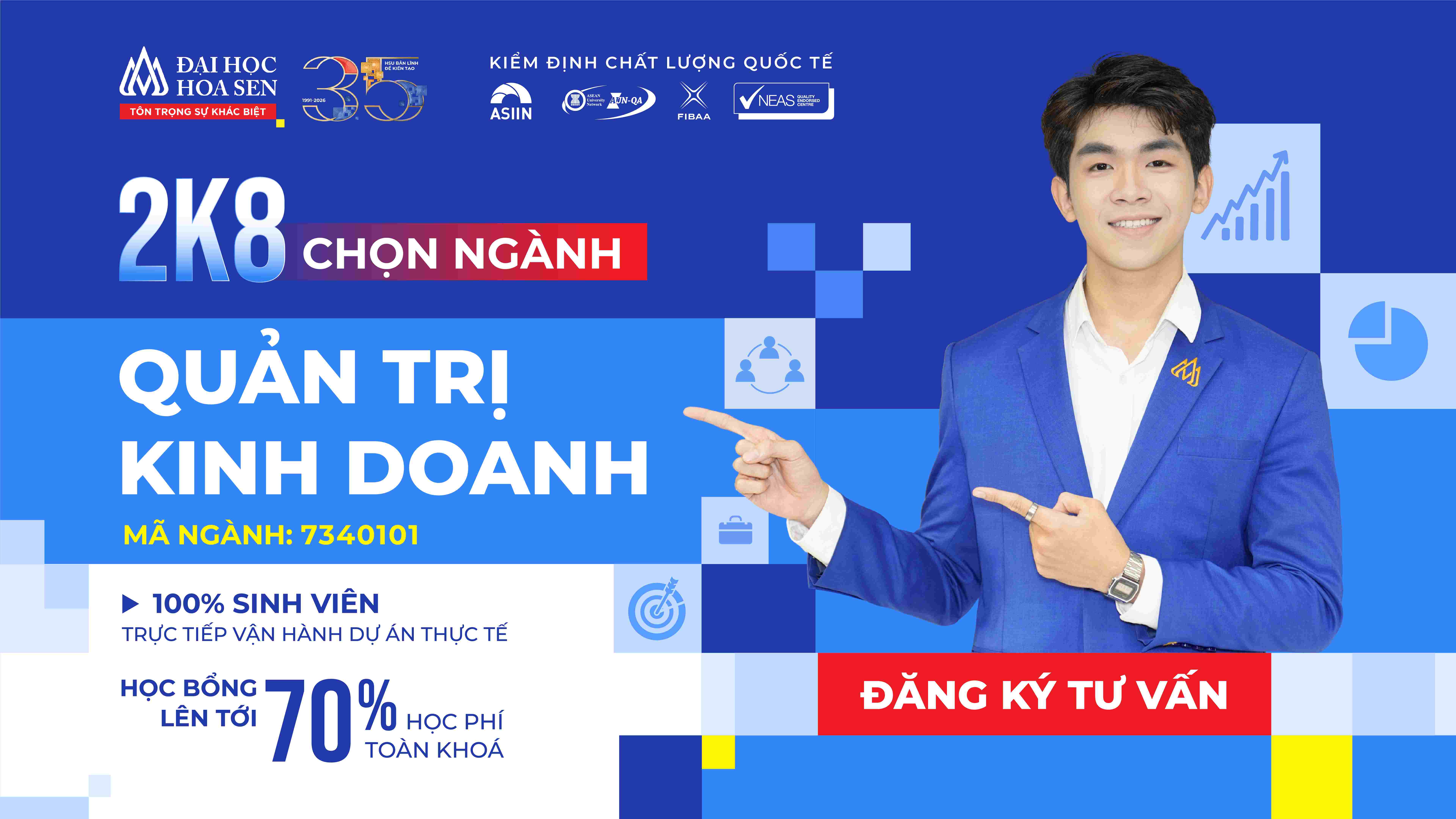 Ngành Quản trị kinh doanh HSU – Lựa chọn vững vàng cho 2K8 muốn làm chủ tương lai
