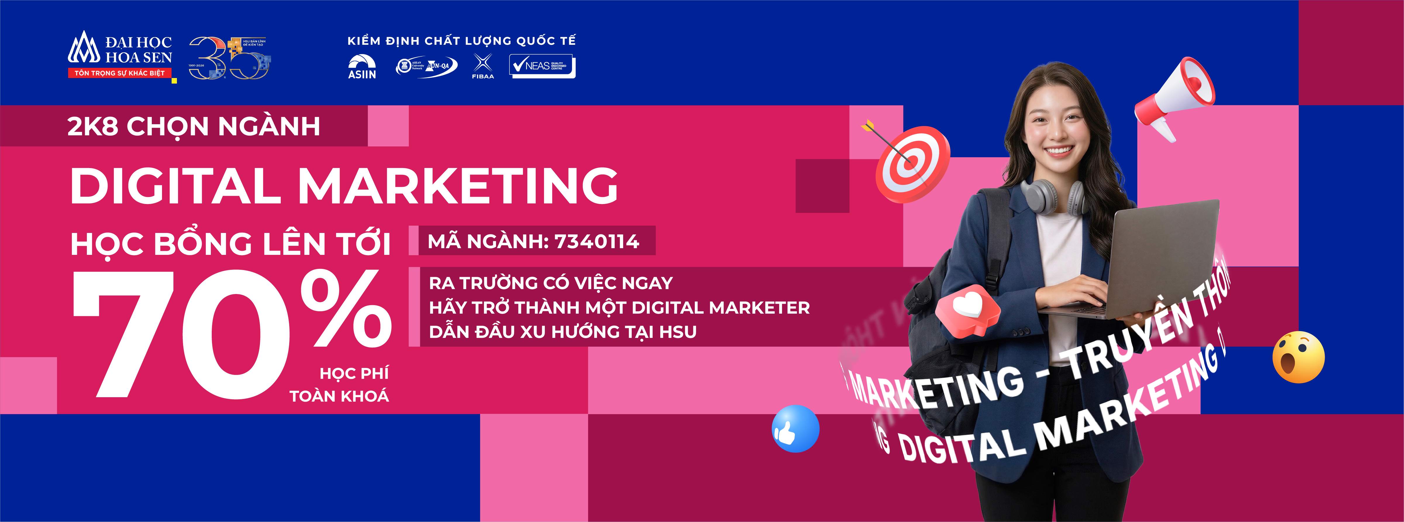 2K8 chọn ngành Digital Marketing HSU: học thực chiến, sẵn sàng cho môi trường số