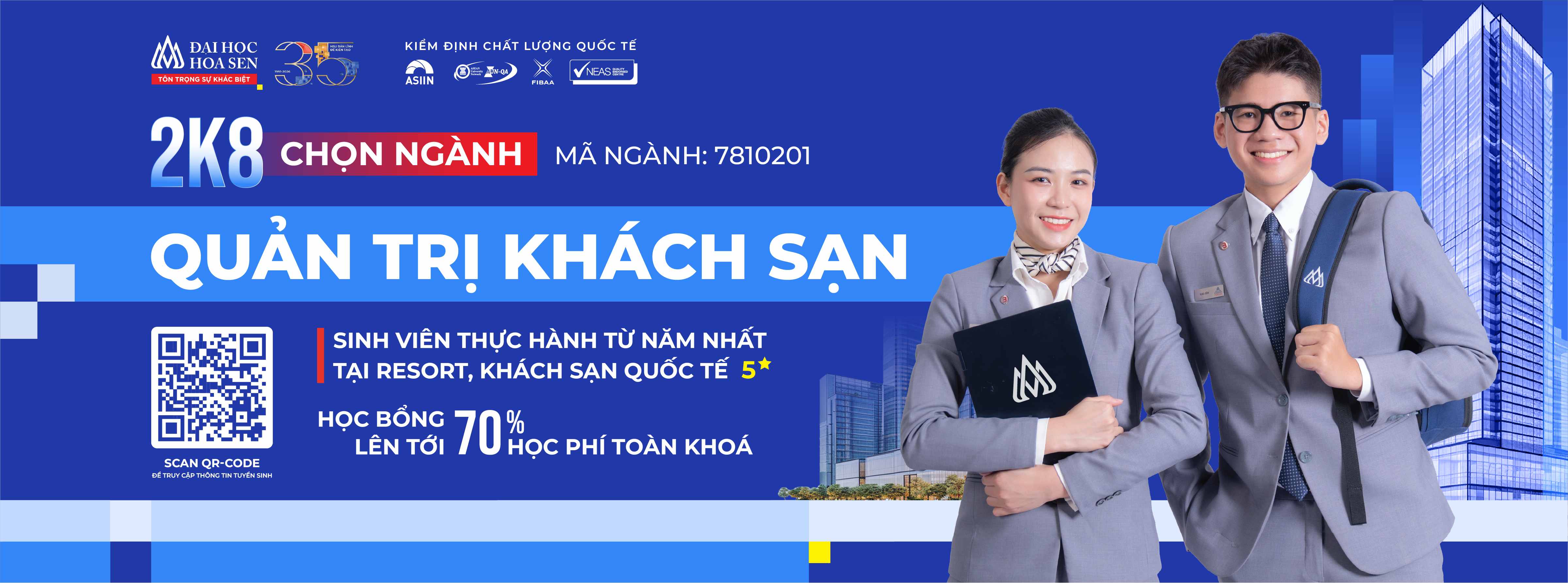2k8 chọn ngành Quản trị khách sạn