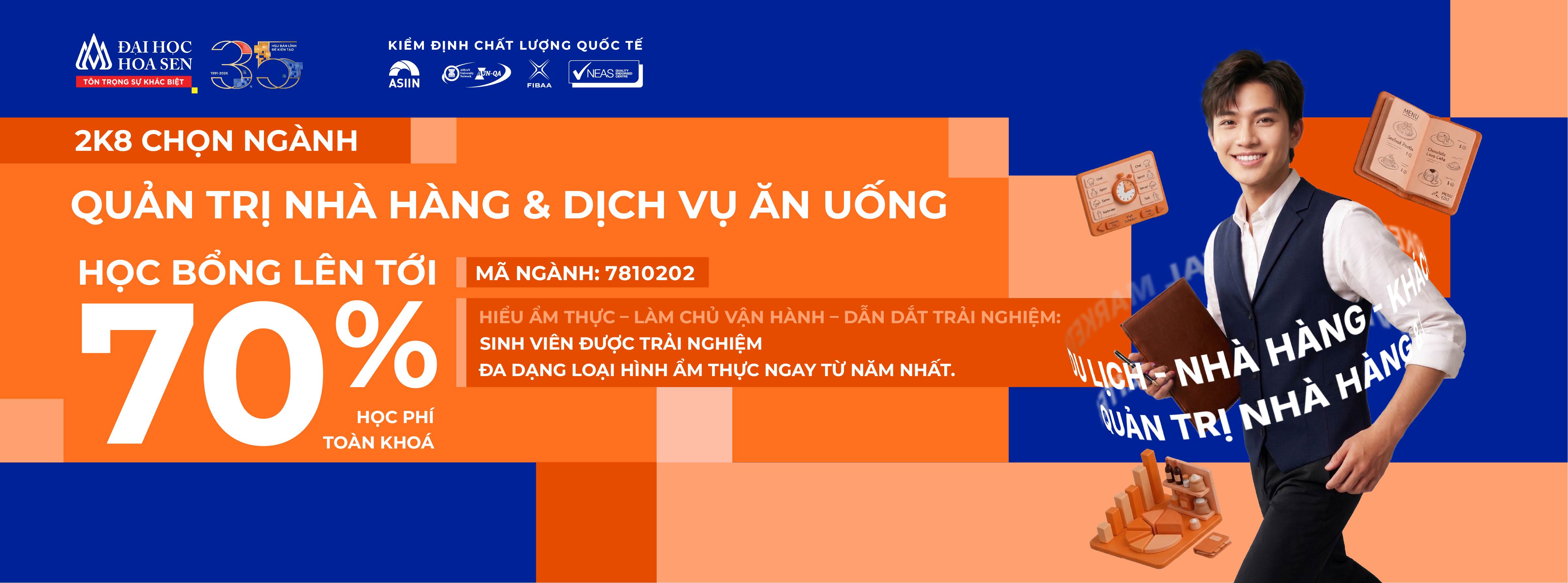 2K8 chọn ngành Quản trị Nhà hàng & Dịch vụ ăn uống HSU: Làm chủ vận hành, dẫn dắt trải nghiệm F&B