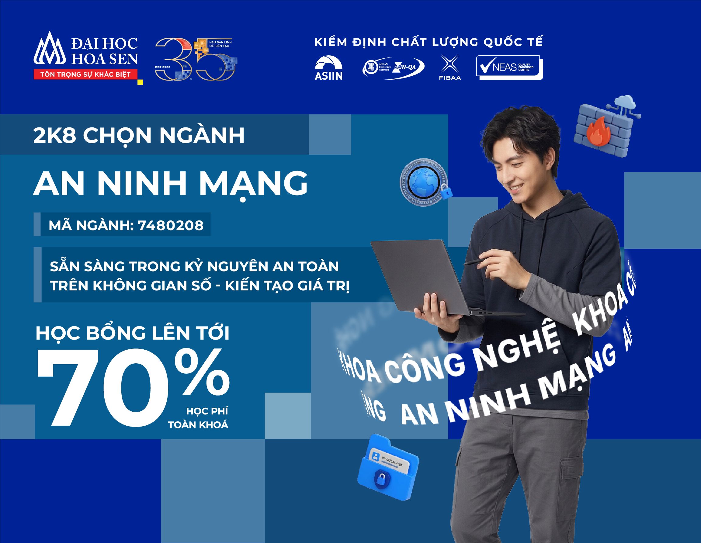 2K8 chọn ngành An ninh mạng HSU – Làm chủ an toàn số trong kỷ nguyên công nghệ