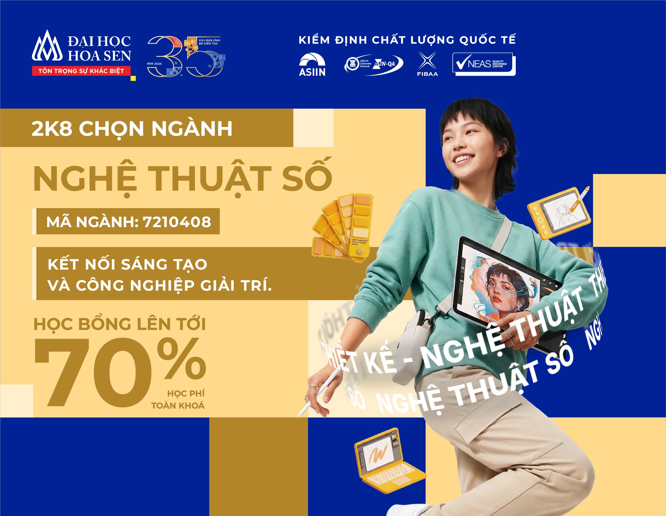 2K8 chọn ngành Nghệ thuật số HSU – Kết nối sáng tạo và công nghiệp giải trí