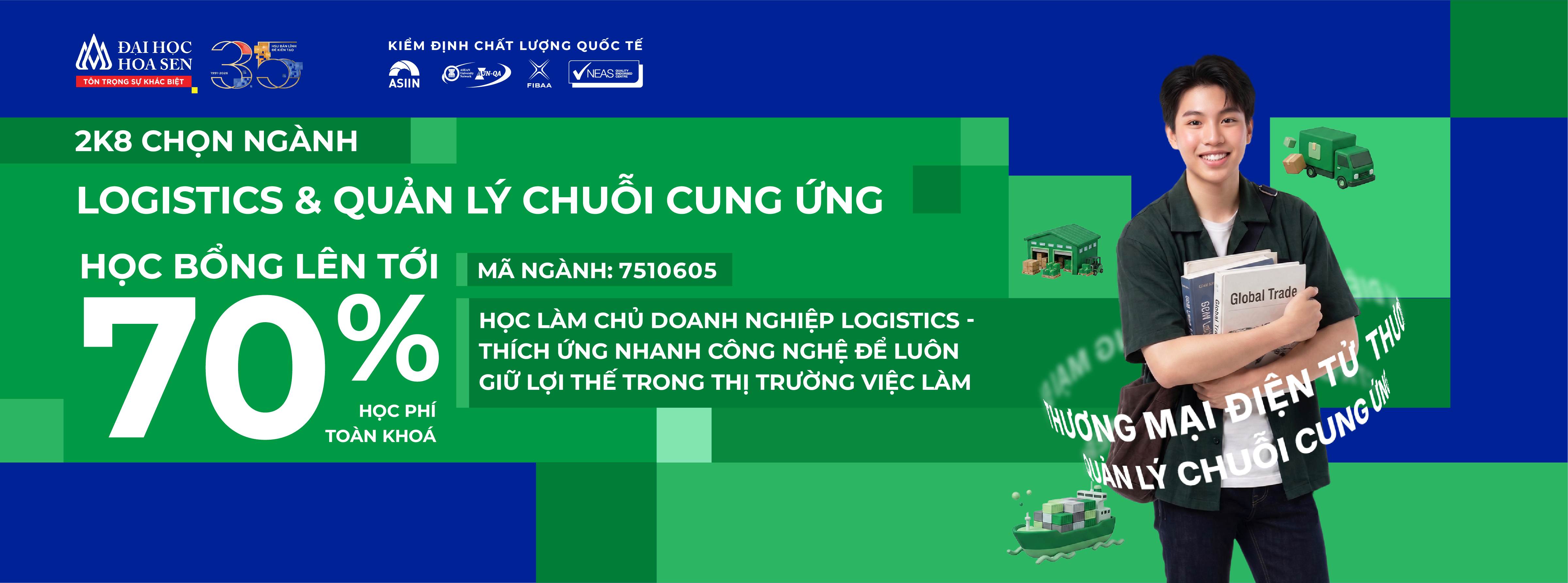 2K8 chọn ngành Logistics và Quản lý chuỗi cung ứng HSU