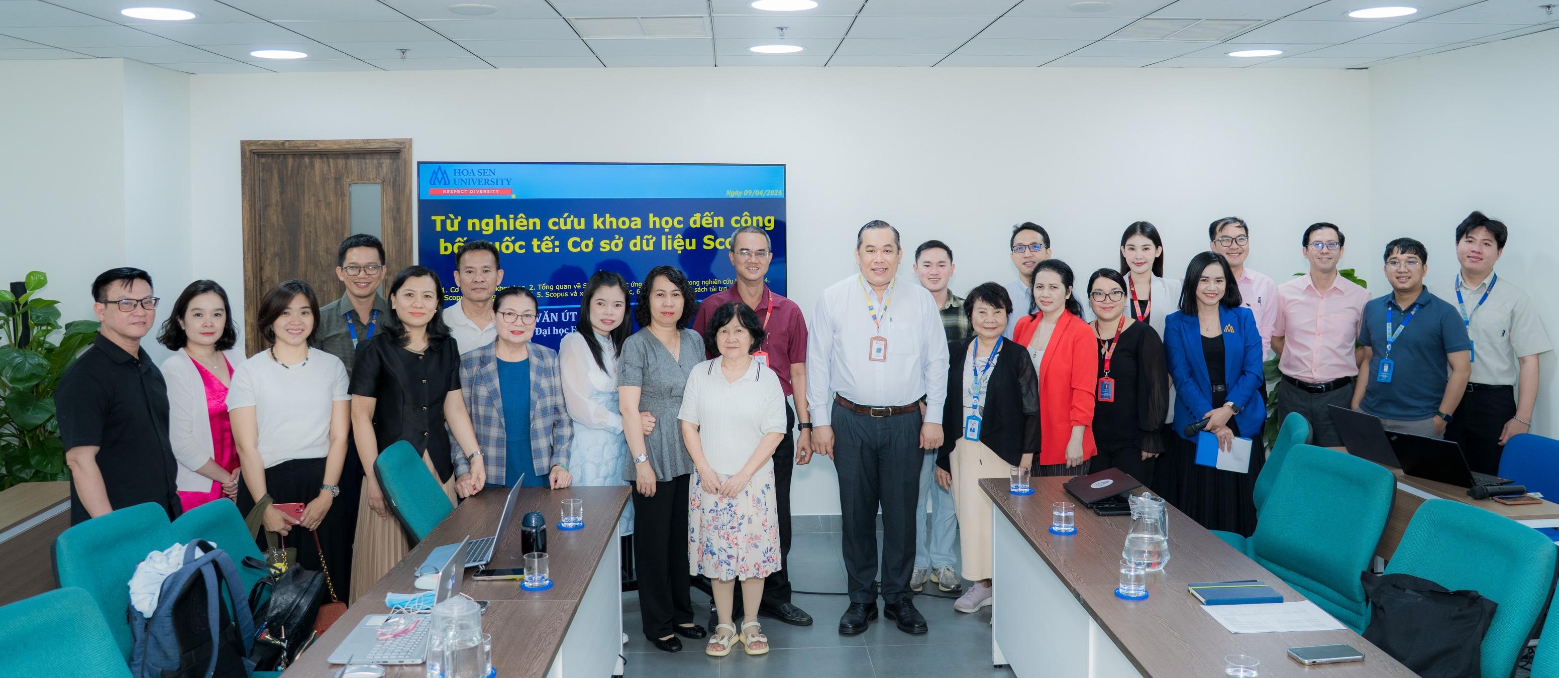 Cơ sở dữ liệu Scopus – “đòn bẩy” nâng tầm nghiên cứu khoa học và công bố quốc tế tại HSU