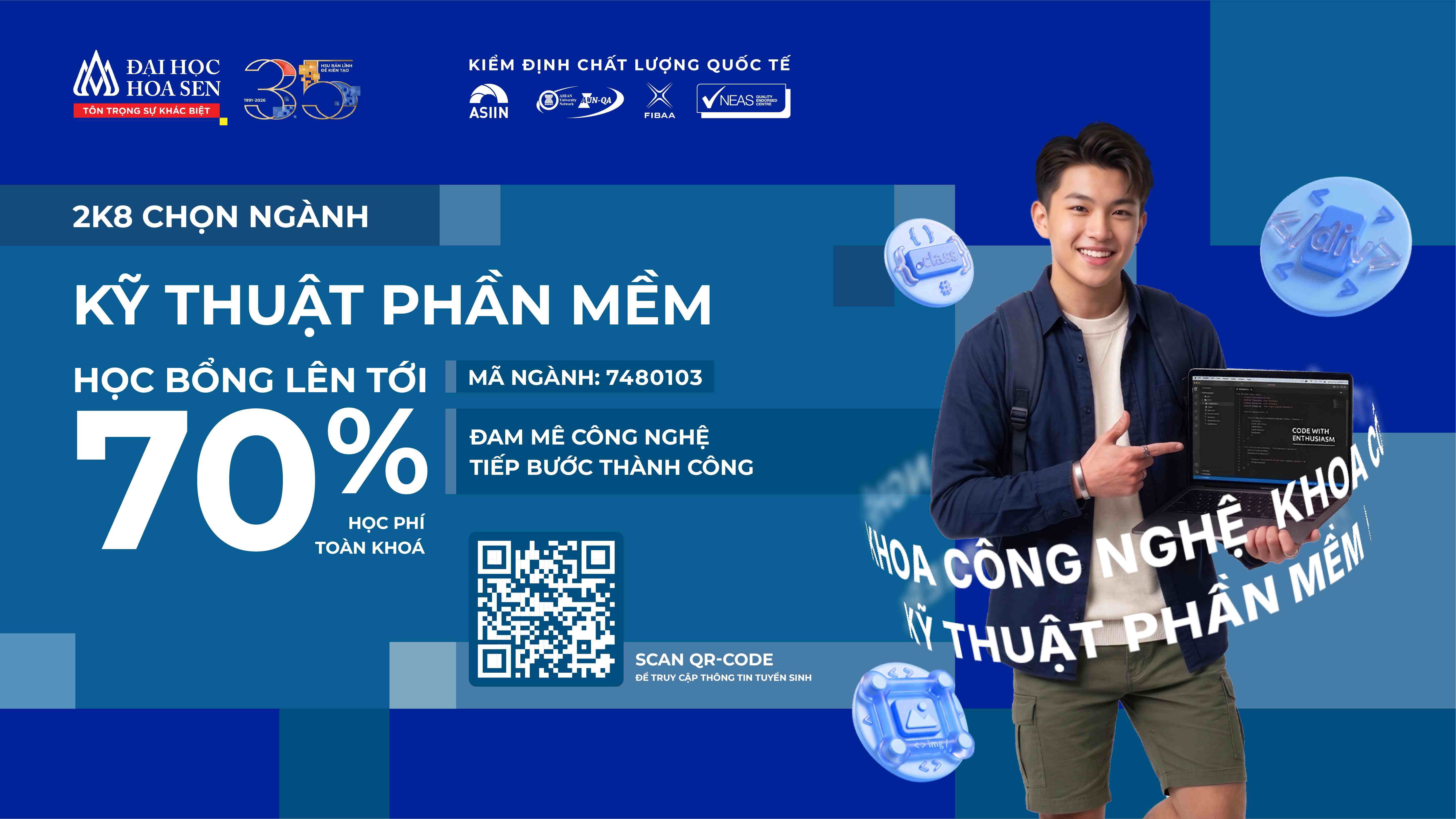 2K8 chọn ngành Kỹ thuật phần mềm HSU – Làm chủ tương lai số