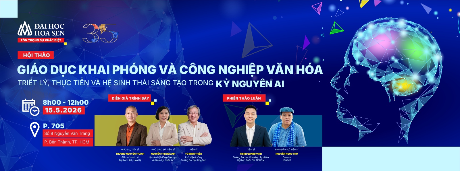 Hội thảo “Giáo dục khai phóng và công nghiệp văn hóa: Triết lý, thực tiễn và hệ sinh thái sáng tạo trong kỷ nguyên AI”