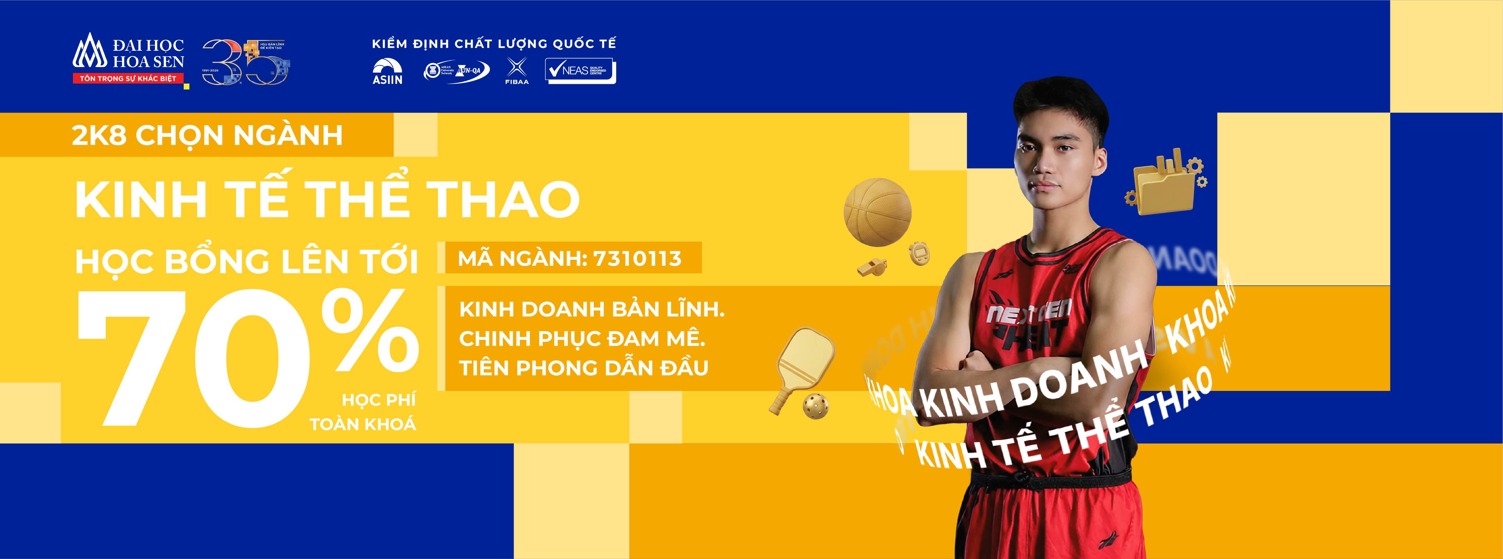 2K8 chọn ngành Kinh tế thể thao HSU
