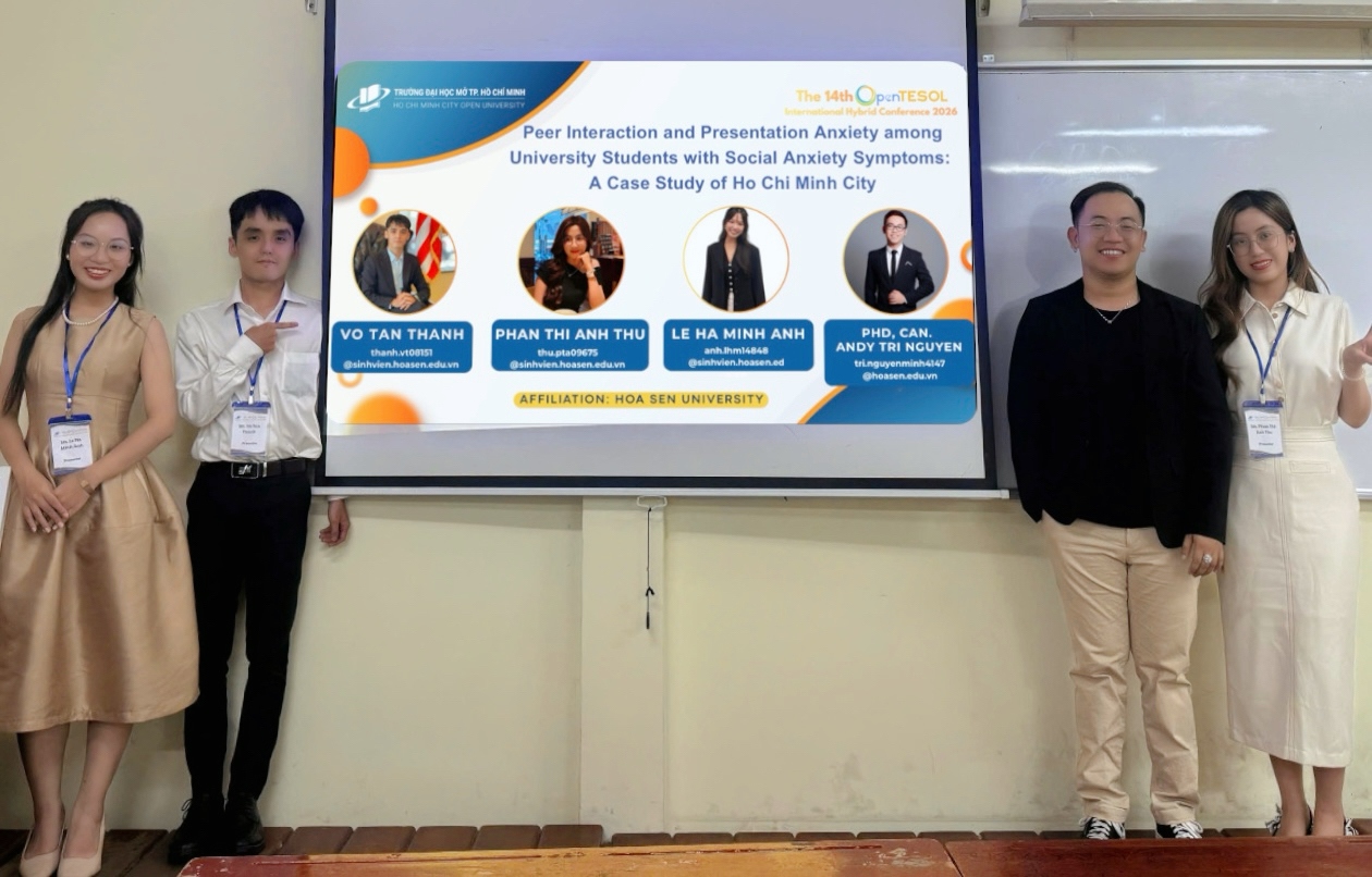 Sinh viên Ngôn ngữ Anh HSU trình bày nghiên cứu tại Hội thảo quốc tế OPENTESOL 2026
