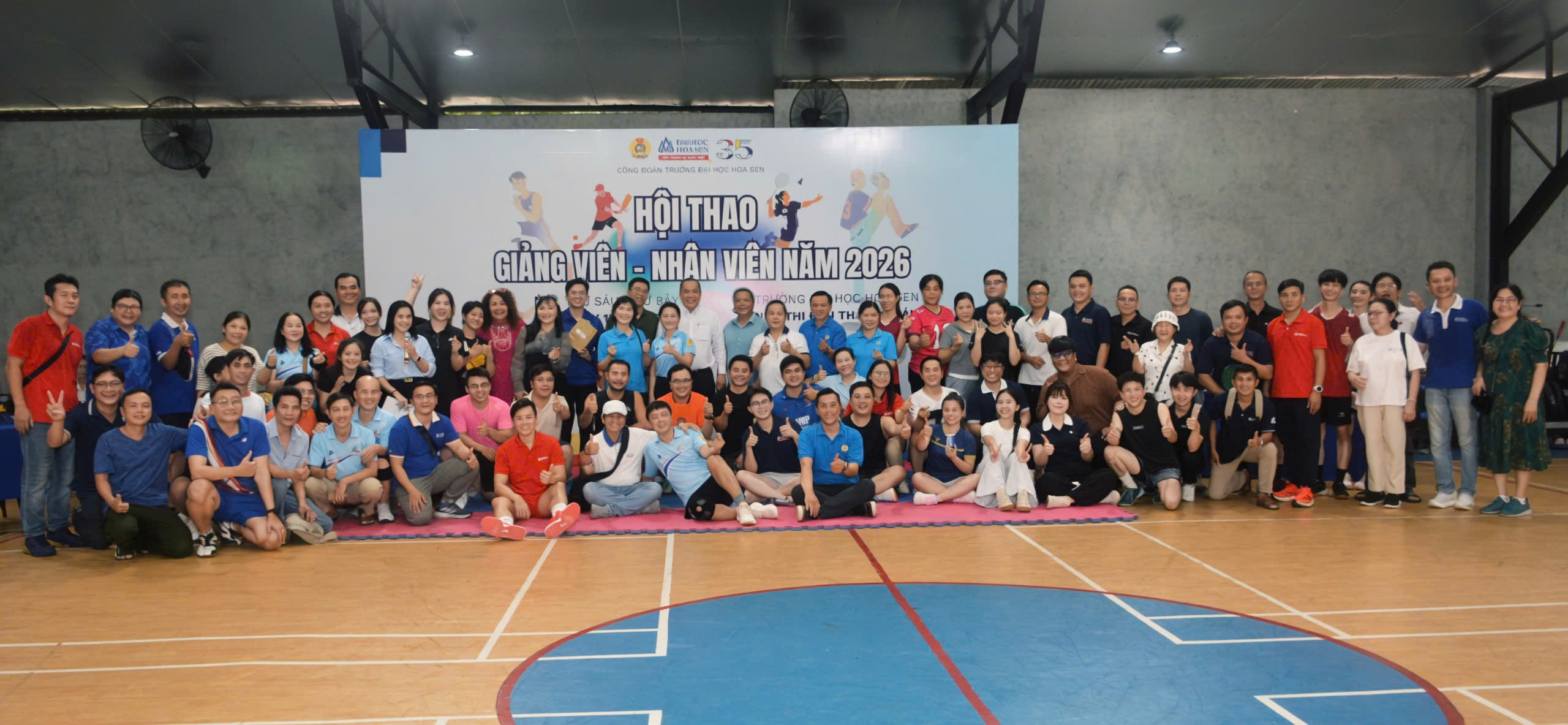 Hội thao Giảng viên - Nhân viên HSU 2026: Chung nhịp tinh thần Hoa Sen nhân dấu mốc 35 năm