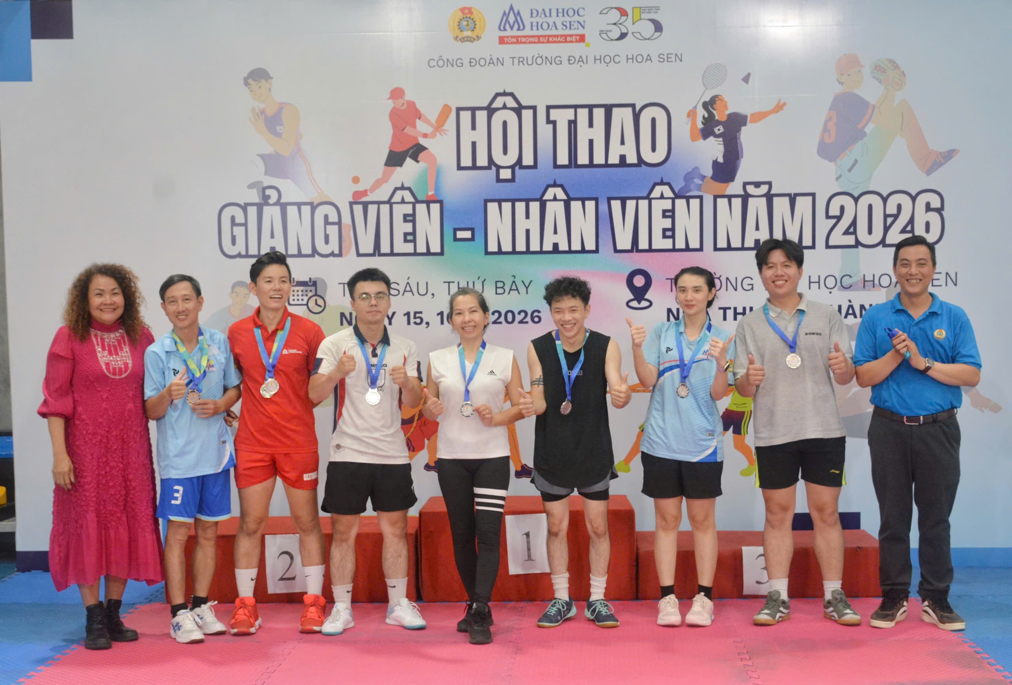 Hội thao Giảng viên - Nhân viên HSU 2026: Chung nhịp tinh thần Hoa Sen nhân dấu mốc 35 năm