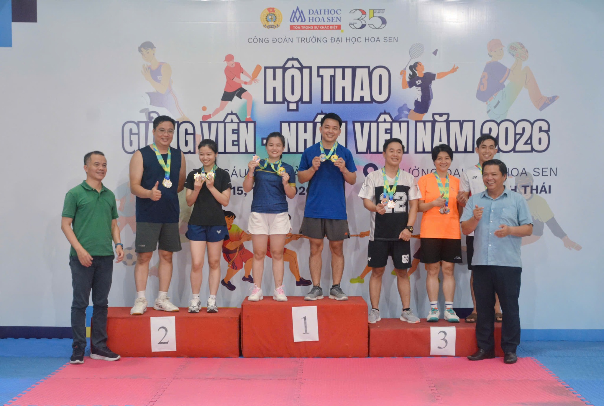 Hội thao Giảng viên - Nhân viên HSU 2026: Chung nhịp tinh thần Hoa Sen nhân dấu mốc 35 năm