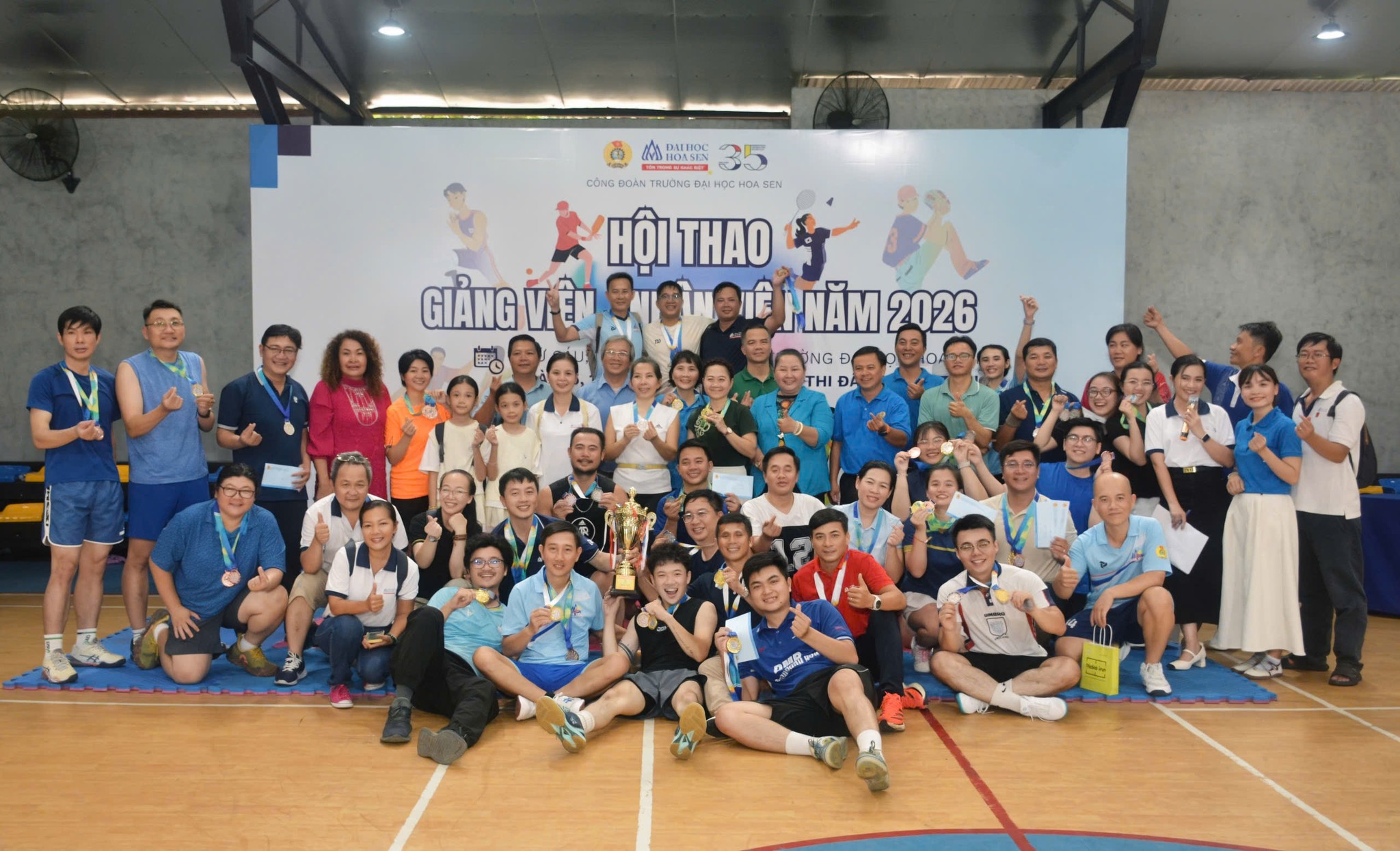 Hội thao Giảng viên - Nhân viên HSU 2026: Chung nhịp tinh thần Hoa Sen nhân dấu mốc 35 năm