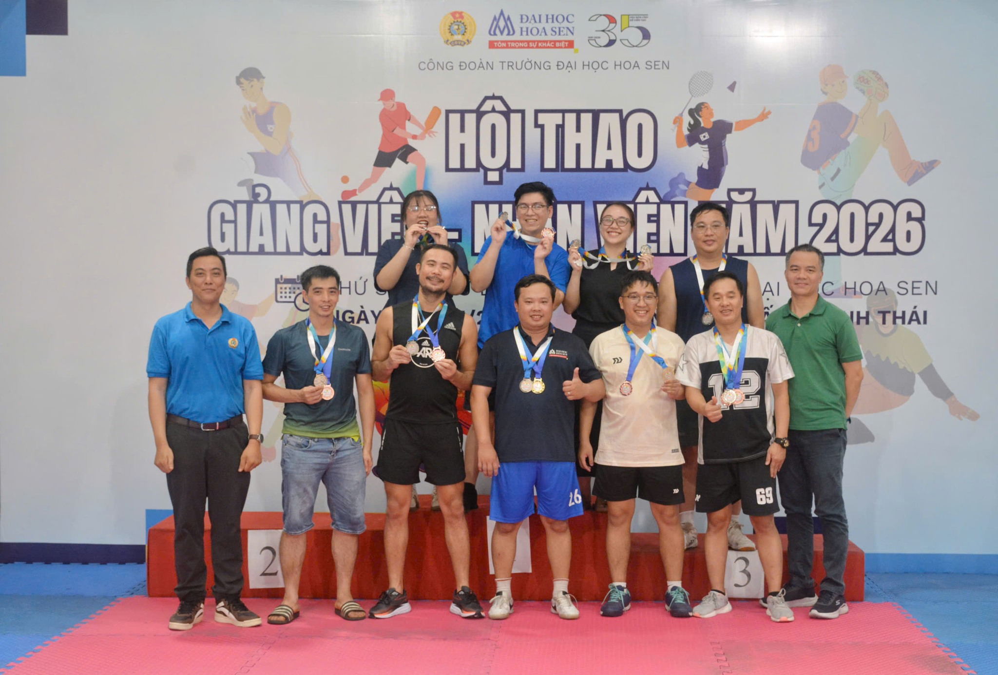 Hội thao Giảng viên - Nhân viên HSU 2026: Chung nhịp tinh thần Hoa Sen nhân dấu mốc 35 năm