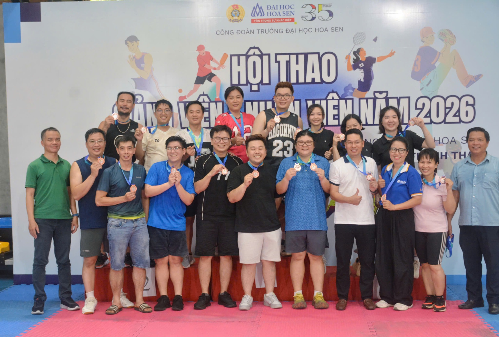 Hội thao Giảng viên - Nhân viên HSU 2026: Chung nhịp tinh thần Hoa Sen nhân dấu mốc 35 năm