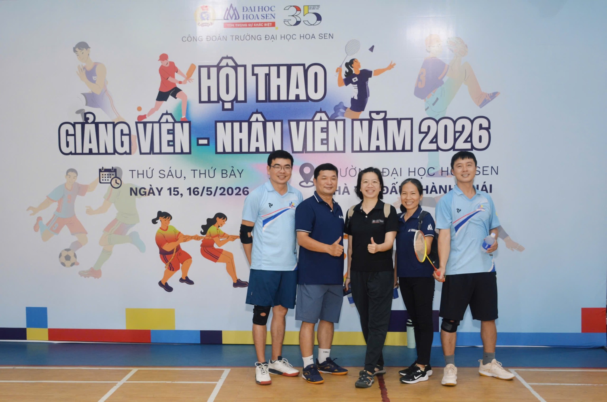 Hội thao Giảng viên - Nhân viên HSU 2026: Chung nhịp tinh thần Hoa Sen nhân dấu mốc 35 năm
