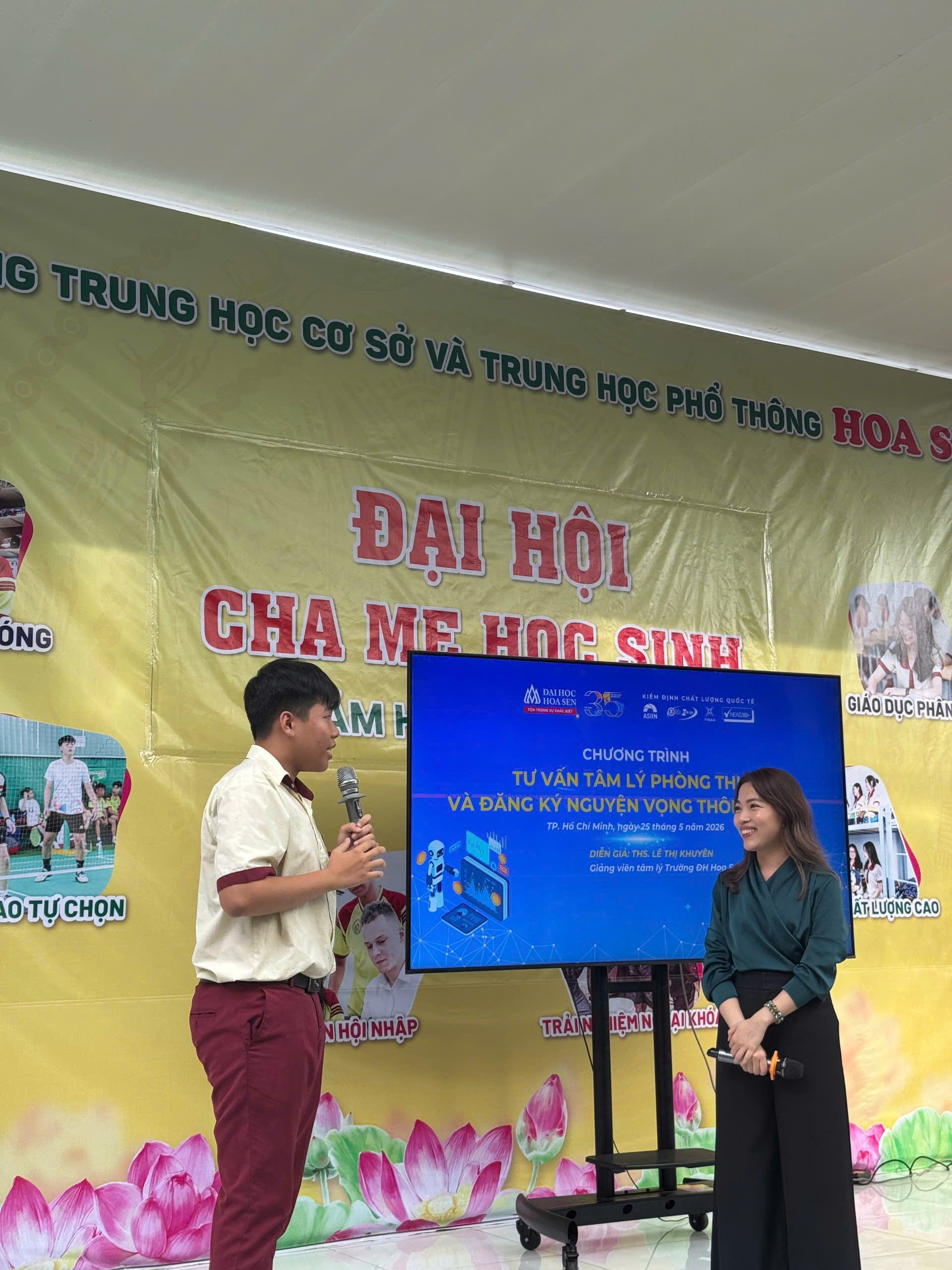 Giảng viên ngành Tâm lý học HSU chia sẻ cách vượt áp lực mùa thi cùng học sinh THCS – THPT Hoa Sen