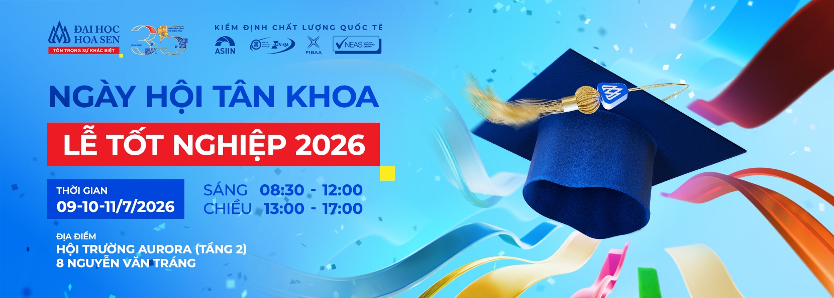 Ngày hội Tân khoa - Lễ tốt nghiệp lần thứ 45 năm 2026: Sẵn sàng cho khoảnh khắc đáng nhớ của hành trình trưởng thành