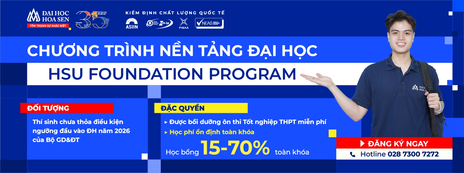 HSU Foundation Program – Nền tảng vững vàng để sẵn sàng bước vào đại học chính quy