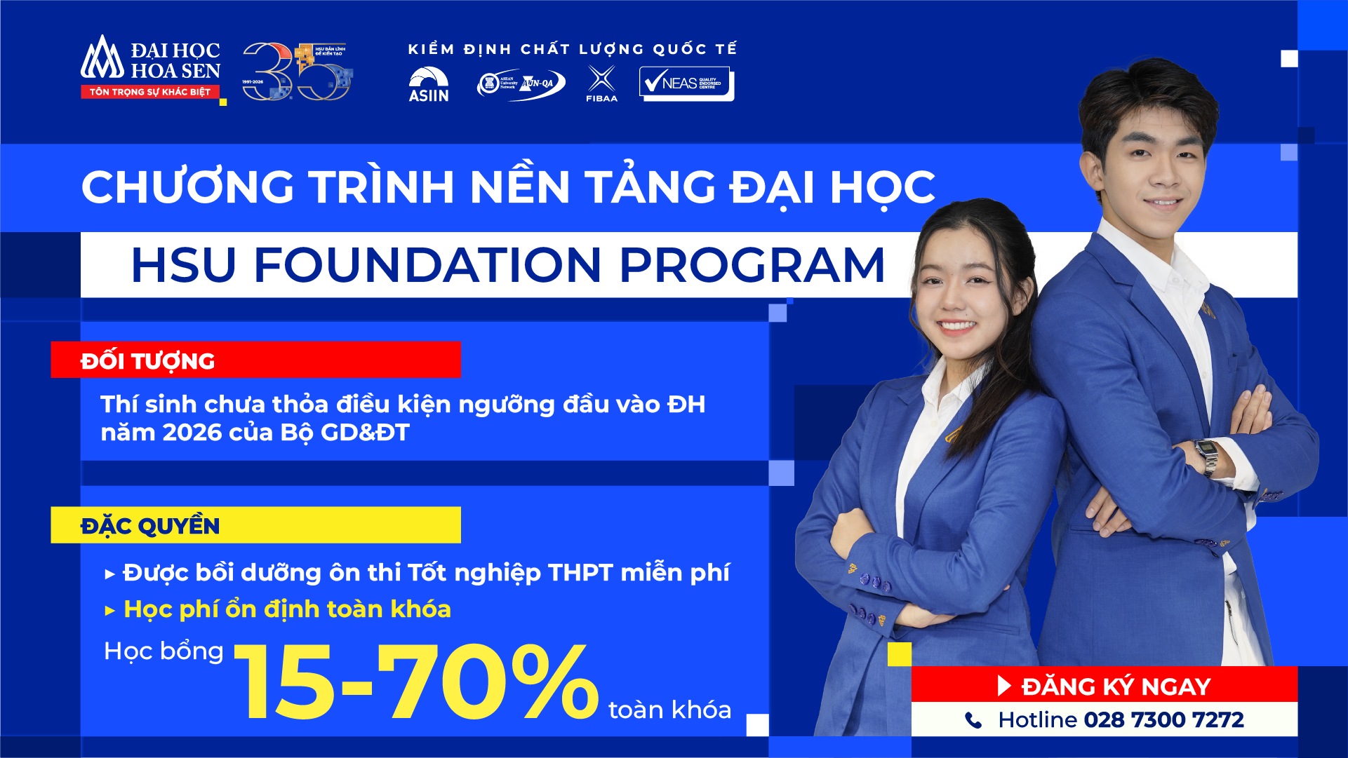 HSU Foundation Program – Nền tảng vững vàng để sẵn sàng bước vào đại học chính quy