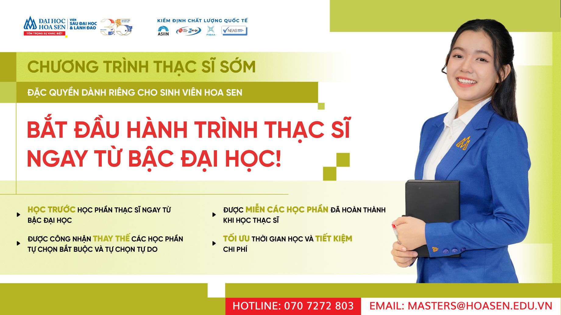 HSU Early Master Pathway: Lộ trình Thạc sĩ sớm giúp sinh viên HSU tối ưu thời gian và bứt phá sự nghiệp