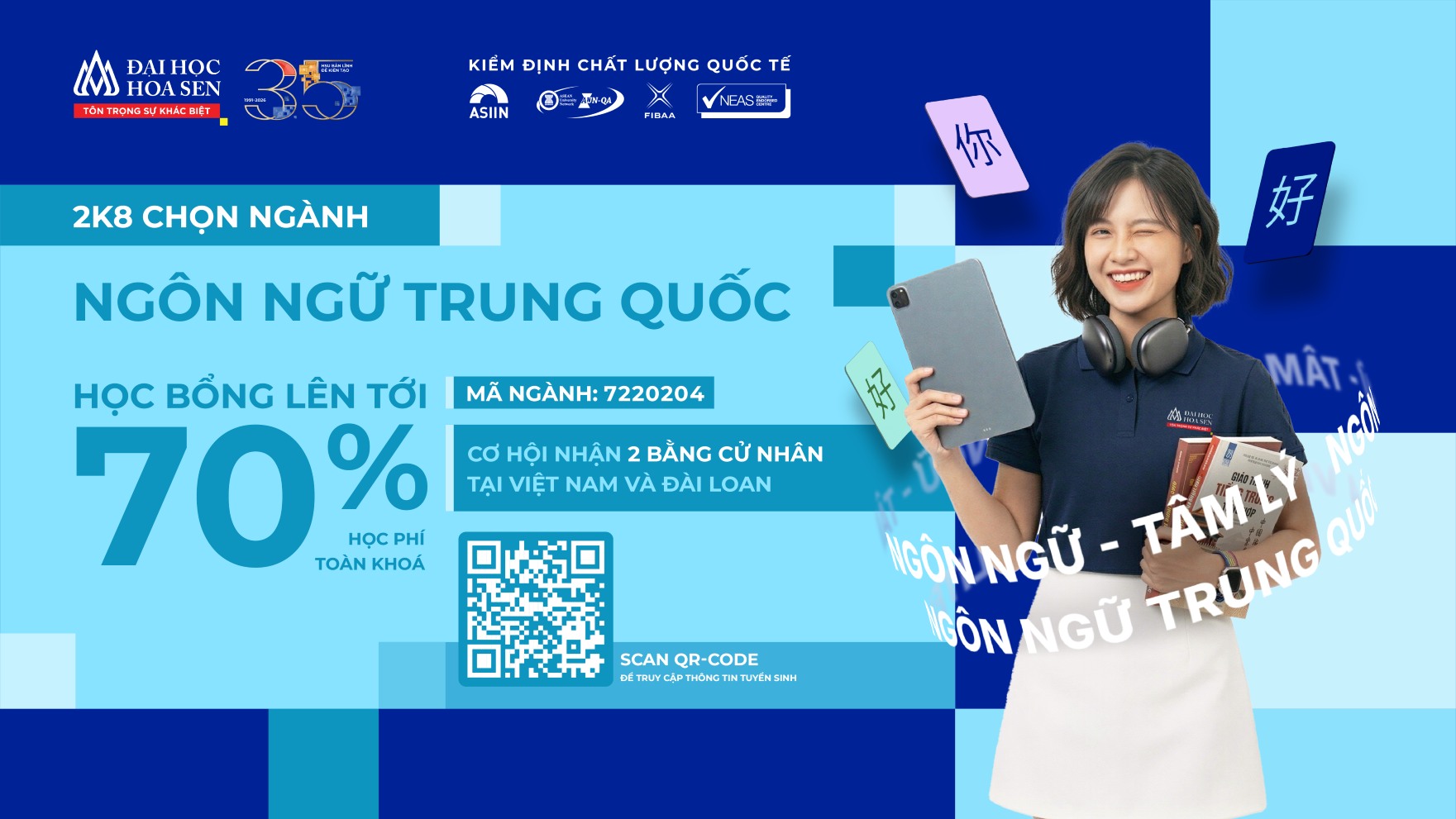 Ngành Ngôn ngữ Trung Quốc - tuyển sinh 2026