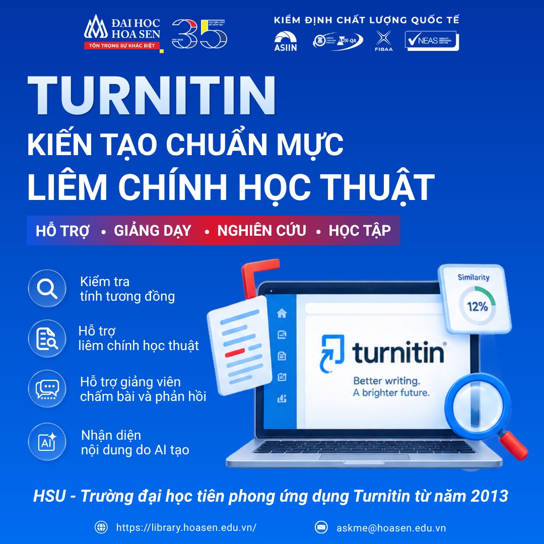 Đại học Hoa Sen tiên phong xây dựng văn hóa liêm chính học thuật cùng TURNITIN