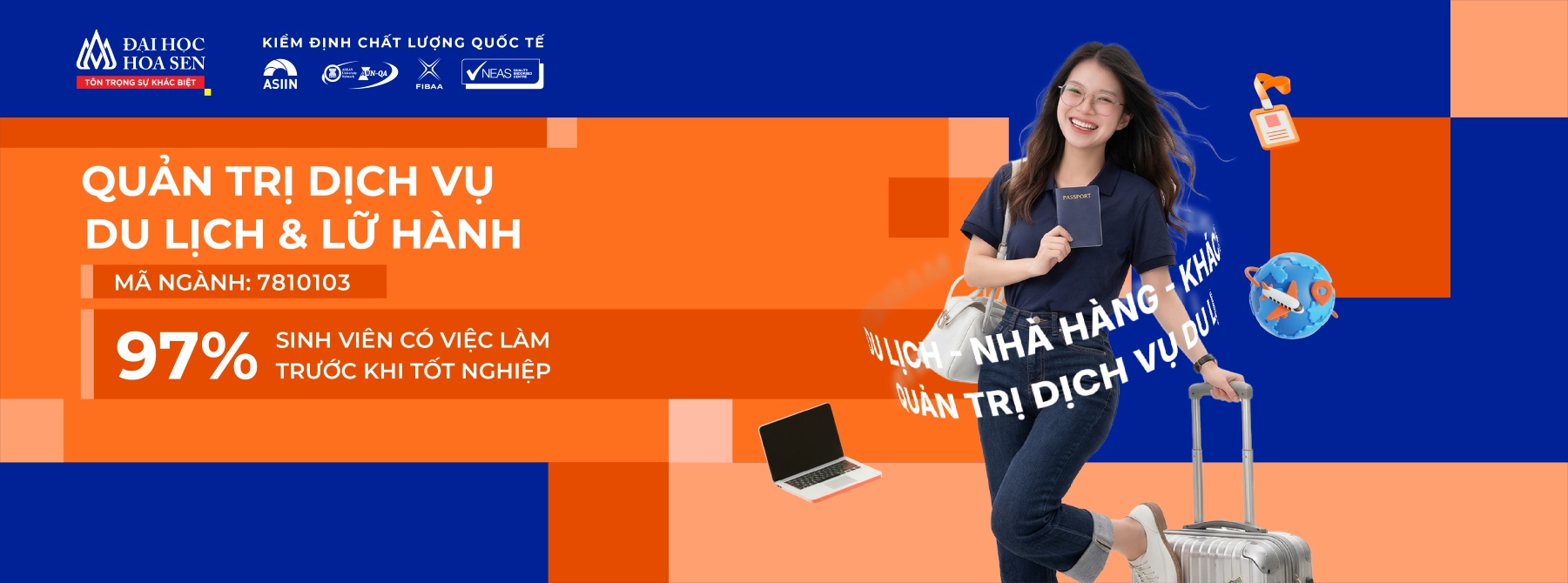 Ngành Quản trị Dịch vụ Du lịch và lữ hành - Đại học Hoa Sen